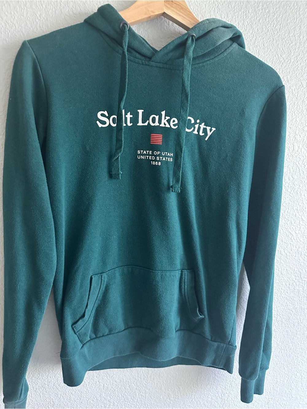 Cotton On Forest Green 'Salt Lake City' Pullover Hoodie